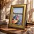Porta Retrato 15x21 Madeira Dourado Luxo Moldura Larga 4,5cm com Vidro Multi Posição - Imagem 2