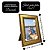 Porta Retrato 15x21 Madeira Dourado Luxo Moldura Larga 4,5cm com Vidro Multi Posição - Imagem 5