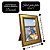 Porta Retrato 10x15 Madeira Dourado Luxo Moldura Larga 4,5cm com Vidro Multi Posição - Imagem 5
