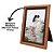 Jogo 2 Porta-Retratos 10x15  e 15x21 Madeira Marrom Fosco Tradicional  Com Vidro Horizontal ou Vertical - Imagem 7