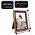 Jogo 2 Porta-Retratos 10x15  e 15x21 Madeira Marrom Fosco Tradicional  Com Vidro Horizontal ou Vertical - Imagem 8