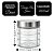 Jogo 2 Potes de Vidro Prime 1200ml e 800ml Com Tampa Inox Porta Mantimento Point Decorativo - Imagem 9