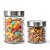 Conjunto 2 Potes de Vidro Premium 800ml e 1200ml Tampa Aço Inox Porta Mantimento Point Decorativo - Imagem 2