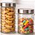 Kit 2 Potes Porta Mantimento Vidro Point Decor Tampa Inox 1200ml e 1600ml - Imagem 4