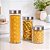 Jogo 3 Potes Porta Mantimento Vidro Point Decor Tampa Inox 800ml, 1600ml e 2100ml - Imagem 2