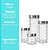 Jogo 4 Potes Porta Mantimento Vidro Point Decor Tampa Inox 800ml, 1200ml, 1600ml e 2,1L - Imagem 10