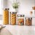 Conjunto 4 Potes Vidro com Tampa Rosca Aço Inox Porta Mantimentos Design Decor - Imagem 2