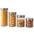 Conjunto 4 Potes Vidro com Tampa Rosca Aço Inox Porta Mantimentos Design Decor - Imagem 9