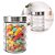 Pote de Vidro 1200ml com Tampa Rosca em Aço Inox Porta Mantimento Design Decor Point - Imagem 1