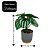 Arranjo Decorativo Artificial Folhagens com Vaso Cinza e Dourado 16cm Realista - Imagem 5
