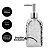 Kit 3 Porta Sabonete Líquido Vidro 500ml com Bico Dosador Cromado Texturas Bolhas, Diamante e Linhas - Imagem 4