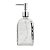 Kit 3 Porta Sabonete Líquido Vidro 500ml com Bico Dosador Cromado Texturas Bolhas, Diamante e Linhas - Imagem 8