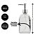 Kit 3 Porta Sabonete Líquido Vidro 500ml com Bico Dosador Cromado Texturas Bolhas, Diamante e Linhas - Imagem 5