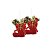Kit 2 Botinhas Veludo Natal Decoradas Mini Rena e Corneta Dourada 7cm - Magizi - Imagem 4