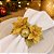 Porta Guardanapo Natalino Bico de Papagaio Decorado Dourado Luxo 10cm - Magizi - Imagem 2