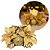 Porta Velas Castiçal Natalino Bico de Papagaio Dourado Decorado 10cm - Magizi - Imagem 1