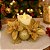 Kit 6 Porta Velas Castiçal Natal Bico de Papagaio Decorado Dourado Luxo 10cm - Magizi - Imagem 2