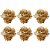 Kit 6 Porta Velas Castiçal Natal Bico de Papagaio Decorado Dourado Luxo 10cm - Magizi - Imagem 3