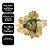 Kit 6 Porta Guardanapo Natalino Bico de Papagaio Decorado Dourado Luxo 10cm - Magizi - Imagem 5