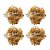 Kit 4 Porta Guardanapo Natalino Bico de Papagaio Decorado Dourado Luxo 10cm - Magizi - Imagem 8
