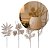 Conjunto 4 Galhos Natalinos Folhagem Decorativa Glitter Ocre 30cm - Magizi - Imagem 1