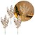 Jogo 3 Galhos Pick Natal Multi Folhas Champanhe Fosco 28cm - Magizi - Imagem 1