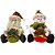 Jogo Papai Noel e Boneco de Neve Sentado Scoth Saco de Presentes Decorado 20cm - Magizi - Imagem 2