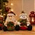 Jogo Papai Noel e Boneco de Neve Sentado Scoth Saco de Presentes Decorado 20cm - Magizi - Imagem 7