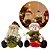 Jogo Papai Noel e Boneco de Neve Sentado Scoth Saco de Presentes Decorado 20cm - Magizi - Imagem 6