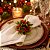 Kit 4 Porta Guardanapos Decorado Natalino Argola com Folhagens Pinhas e Berries Mesa Posta Natal 10cm Decorativo - Imagem 2