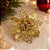 Jogo 4 Flores Bico de Papagaio Dourado Natal Pick Glitter 9cm com Presilha - Magizi - Imagem 2