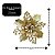 Jogo 4 Flores Bico de Papagaio Dourado Natal Pick Glitter 9cm com Presilha - Magizi - Imagem 3