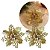 Jogo 4 Flores Bico de Papagaio Dourado Natal Pick Glitter 9cm com Presilha - Magizi - Imagem 6