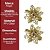Jogo 2 Flores Bico de Papagaio Dourado Natal Pick Glitter 9cm com Presilha - Magizi - Imagem 6