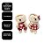 Kit Porta Guardanapo Decorativo Natalino Casal Ursinhos Pelúcia Creme com Roupa Xadrez Mesa Posta - Imagem 5