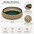 Vaso Baixo Cachepot Redondo Rústico Design Palhinha Treliça Rattan Sintético Prime 23cm - Mundial Casa - Imagem 3