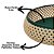 Bandeja Decorativa Multiuso para Banheiro Redonda Design Palhinha Treliça Rattan 23cm - Mundial Casa - Imagem 3
