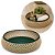 Bandeja Decorativa Multiuso para Banheiro Redonda Design Palhinha Treliça Prime 23cm - Mundial Casa - Imagem 1