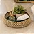 Bandeja Decorativa Multiuso para Banheiro Redonda Design Palhinha Treliça Prime 23cm - Mundial Casa - Imagem 2