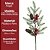Galho Folhagens Pinheiro Natalino com Pinhas e Berries Nevado 68cm Decorativo - Imagem 8
