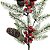 Galho Folhagens Pinheiro Natalino com Pinhas e Berries Nevado 68cm Decorativo - Imagem 7
