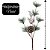 Kit 2 Galhos Natal Folhagens com Pinha e Berries Branco Nevado 46cm Decorativo - Magizi - Imagem 5