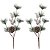 Kit 2 Galhos Natal Folhagens com Pinha e Berries Branco Nevado 46cm Decorativo - Magizi - Imagem 1