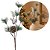 Galho Natalino Folhagens com Pinha e Berries Branco Nevado 46cm Decorativo - Magizi - Imagem 1