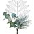 Galho Natalino Multi Folhagens Verde e Off White Nevado 50cm Decorativo - Magizi - Imagem 6