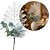 Galho Natalino Multi Folhagens Verde e Off White Nevado 50cm Decorativo - Magizi - Imagem 1