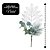 Galho Natalino Multi Folhagens Verde e Off White Nevado 50cm Decorativo - Magizi - Imagem 5