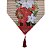 Caminho de Mesa Natalino Tecido Bege Listras Gobelin Luxo Bico de Papagaio 180x33cm - Magizi - Imagem 6