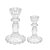 Jogo 2 Castiçal de Vidro Transparente Porta Velas Luxo Flor Star Tipo Cristal 16cm e 11cm - Tuut - Imagem 9