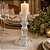 Castiçal de Vidro Transparente Porta Velas Luxo Flor Star Cristal 16cm x 8,5cm - Tuut - Imagem 2